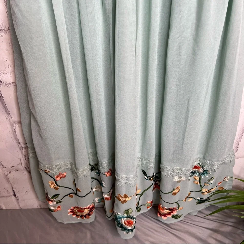 ASOS Blue mint short flower dress in size 2 - Picture 7 of 14